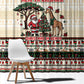 Kenya Christmas Santa Wildlife Window Curtain Heri Ya Krismasi - Elephant Giraffe - Ugly Pixel Art