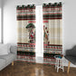 Kenya Christmas Santa Wildlife Window Curtain Heri Ya Krismasi - Elephant Giraffe - Ugly Pixel Art