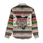 Kenya Christmas Santa Wildlife Women Casual Shirt Heri Ya Krismasi - Elephant Giraffe - Ugly Pixel Art
