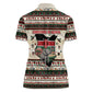 Kenya Christmas Santa Wildlife Women Polo Shirt Heri Ya Krismasi - Elephant Giraffe - Ugly Pixel Art