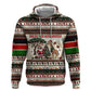 Kenya Christmas Santa Wildlife Zip Hoodie Heri Ya Krismasi - Elephant Giraffe - Ugly Pixel Art