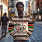Kenya Christmas Santa Wildlife Zip Hoodie Heri Ya Krismasi - Elephant Giraffe - Ugly Pixel Art
