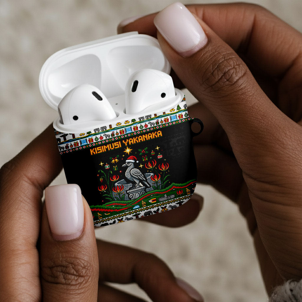 Zimbabwe Christmas Bird Elephant AirPods Case Kisimusi Yakanaka - Bird Victoria Falls - Ugly Pixel Art