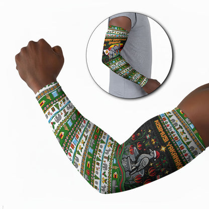 Zimbabwe Christmas Bird Elephant Arm Sleeves Kisimusi Yakanaka - Bird Victoria Falls - Ugly Pixel Art