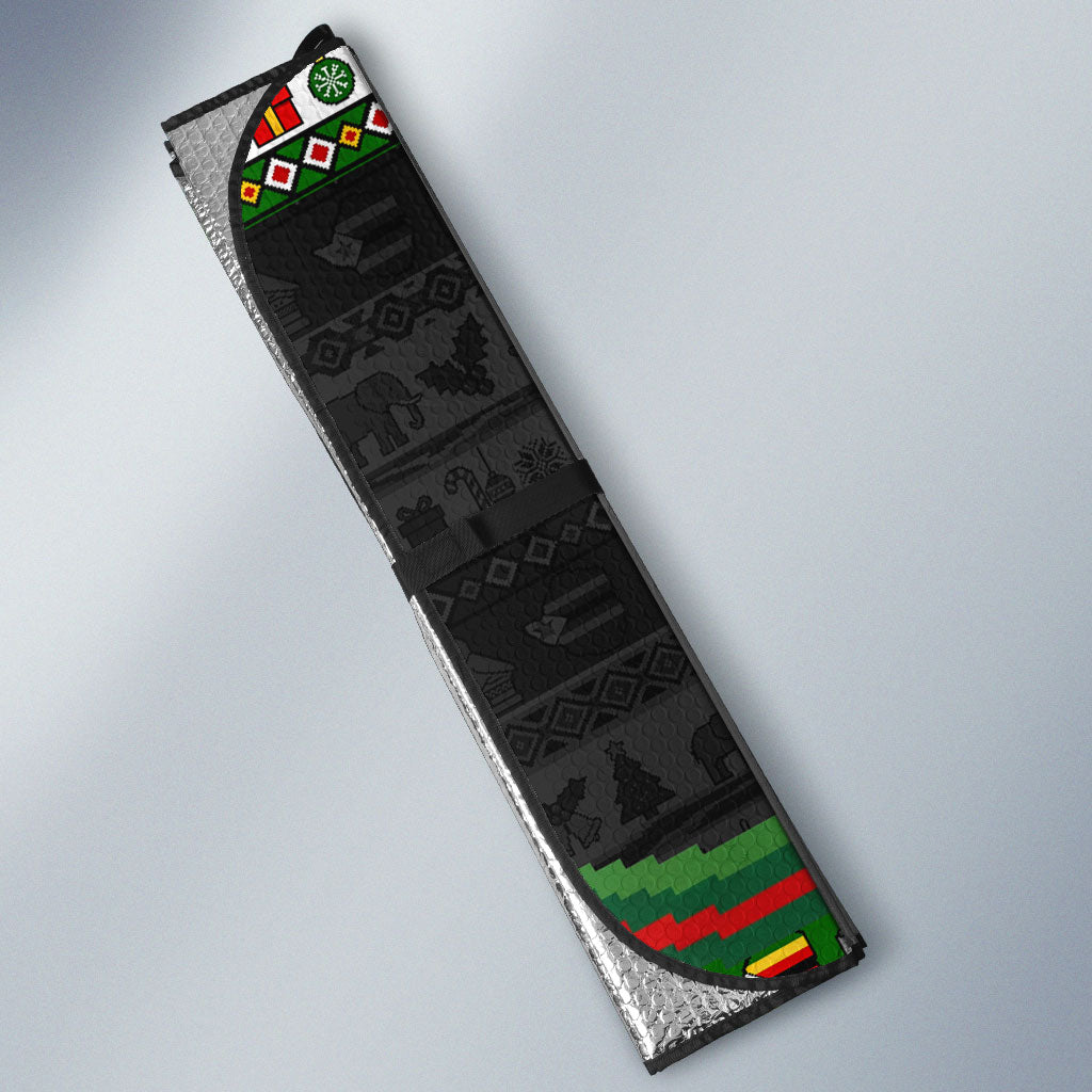 Zimbabwe Christmas Bird Elephant Auto Sun Shade Kisimusi Yakanaka - Bird Victoria Falls - Ugly Pixel Art