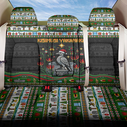 Zimbabwe Christmas Bird Elephant Back Car Seat Cover Kisimusi Yakanaka - Bird Victoria Falls - Ugly Pixel Art
