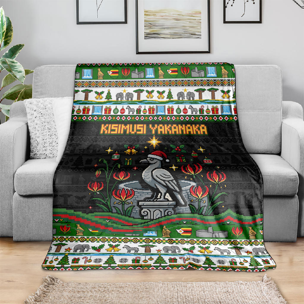 Zimbabwe Christmas Bird Elephant Blanket Kisimusi Yakanaka - Bird Victoria Falls - Ugly Pixel Art