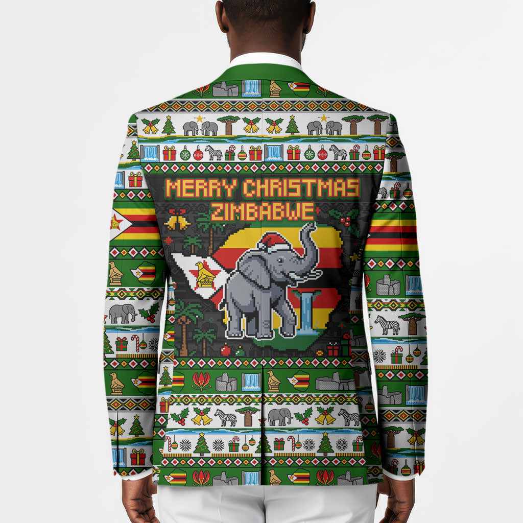 Zimbabwe Christmas Bird Elephant Blazer Kisimusi Yakanaka - Bird Victoria Falls - Ugly Pixel Art