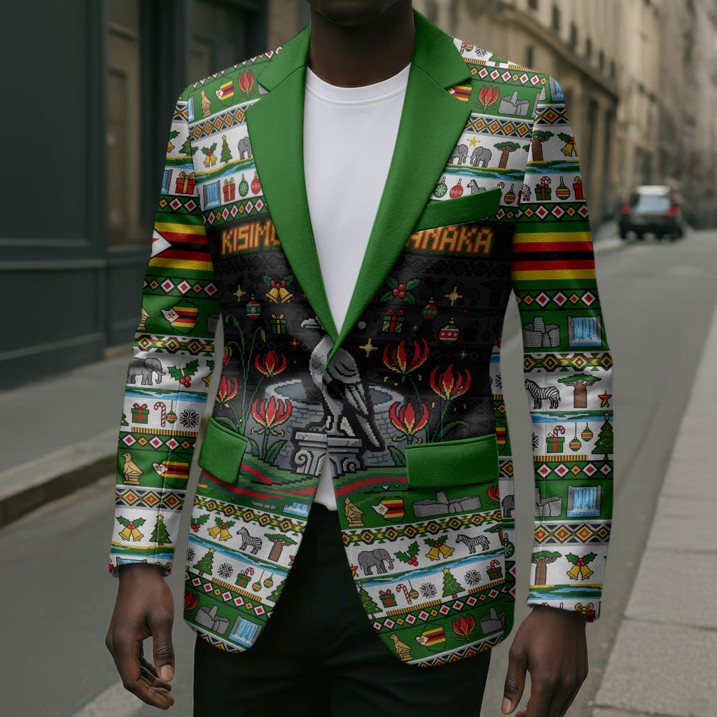 Zimbabwe Christmas Bird Elephant Blazer Kisimusi Yakanaka - Bird Victoria Falls - Ugly Pixel Art