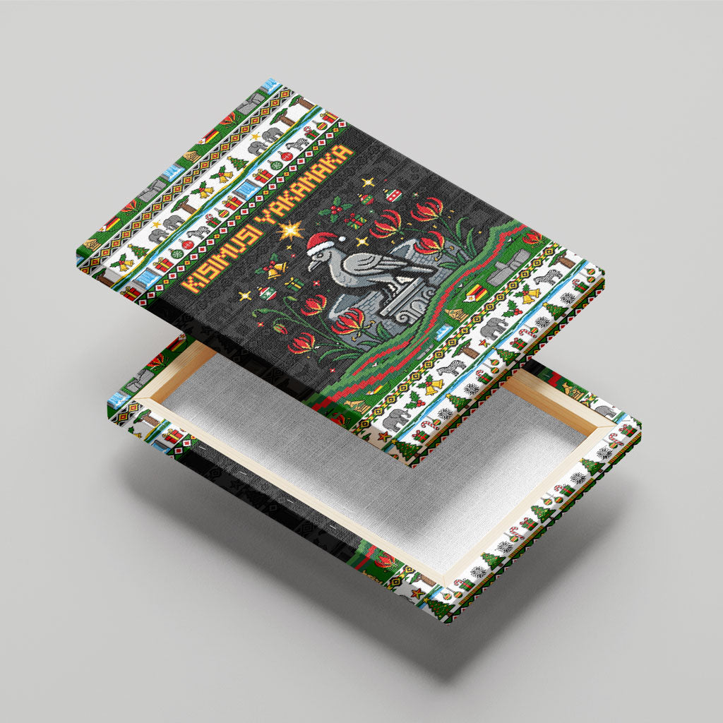 Zimbabwe Christmas Bird Elephant Canvas Wall Art Kisimusi Yakanaka - Bird Victoria Falls - Ugly Pixel Art