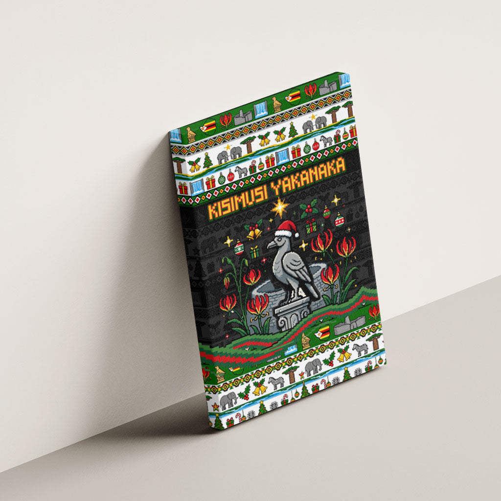 Zimbabwe Christmas Bird Elephant Canvas Wall Art Kisimusi Yakanaka - Bird Victoria Falls - Ugly Pixel Art