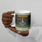 Zimbabwe Christmas Bird Elephant Ceramic Mug Kisimusi Yakanaka - Bird Victoria Falls - Ugly Pixel Art