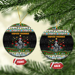 Zimbabwe Christmas Bird Elephant Ceramic Ornament Kisimusi Yakanaka - Bird Victoria Falls - Ugly Pixel Art