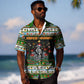 Zimbabwe Christmas Bird Elephant Hawaiian Shirt Kisimusi Yakanaka - Bird Victoria Falls - Ugly Pixel Art