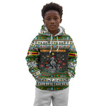 Zimbabwe Christmas Bird Elephant Kid Hoodie Kisimusi Yakanaka - Bird Victoria Falls - Ugly Pixel Art