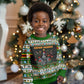 Zimbabwe Christmas Bird Elephant Kid Ugly Christmas Sweater Kisimusi Yakanaka - Bird Victoria Falls - Ugly Pixel Art