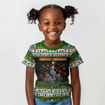 Zimbabwe Christmas Bird Elephant Kid T shirt Kisimusi Yakanaka - Bird Victoria Falls - Ugly Pixel Art