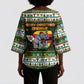 Zimbabwe Christmas Bird Elephant Kimono Sleeve Blouse Kisimusi Yakanaka - Bird Victoria Falls - Ugly Pixel Art