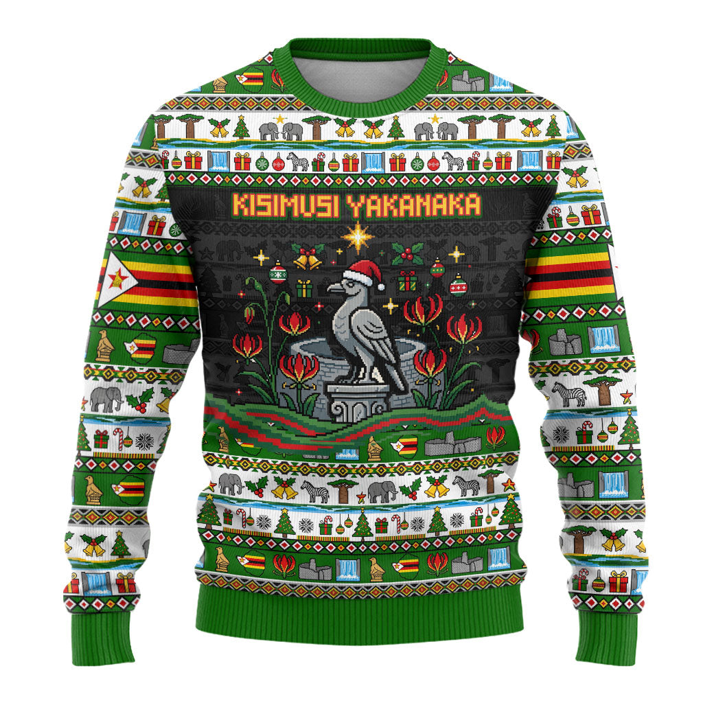 Zimbabwe Christmas Bird Elephant Ugly Christmas Sweater Kisimusi ...