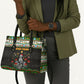 Zimbabwe Christmas Bird Elephant Leather Bag Kisimusi Yakanaka - Bird Victoria Falls - Ugly Pixel Art