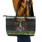 Zimbabwe Christmas Bird Elephant Leather Tote Bag Kisimusi Yakanaka - Bird Victoria Falls - Ugly Pixel Art