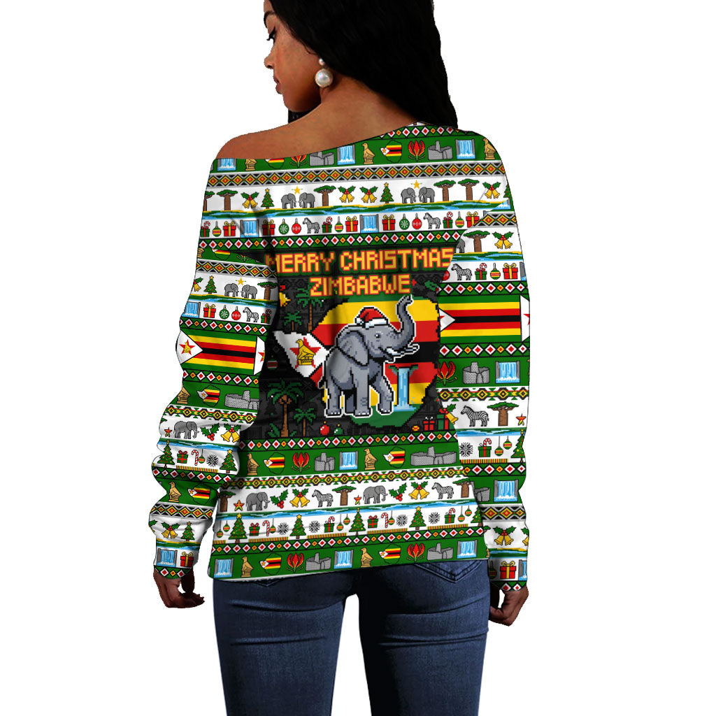 Zimbabwe Christmas Bird Elephant Off Shoulder Sweater Kisimusi Yakanaka ...