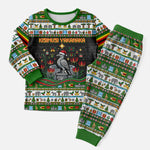 Zimbabwe Christmas Bird Elephant Christmas Pajama Set Kisimusi Yakanaka - Bird Victoria Falls - Ugly Pixel Art