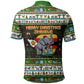 Zimbabwe Christmas Bird Elephant Polo Shirt Kisimusi Yakanaka - Bird Victoria Falls - Ugly Pixel Art