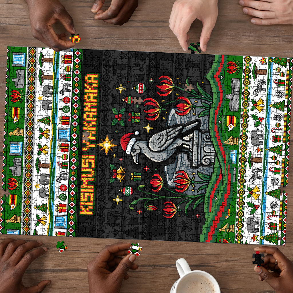 Zimbabwe Christmas Bird Elephant Puzzle Kisimusi Yakanaka - Bird ...
