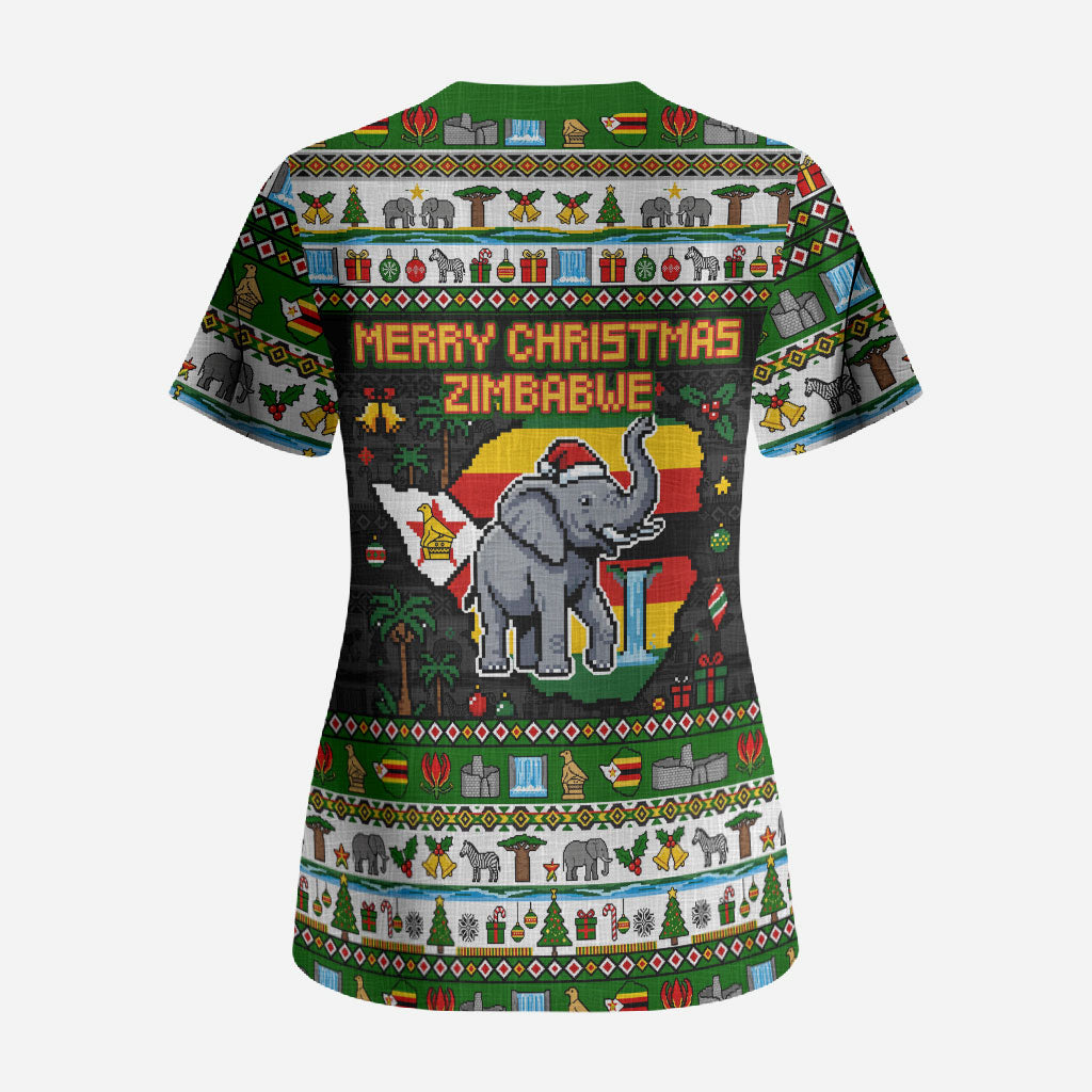 Zimbabwe Christmas Bird Elephant Scrub Top Kisimusi Yakanaka - Bird ...