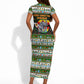 Zimbabwe Christmas Bird Elephant Short Sleeve Bodycon Dress Kisimusi Yakanaka - Bird Victoria Falls - Ugly Pixel Art