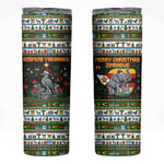 Zimbabwe Christmas Bird Elephant Skinny Tumbler Kisimusi Yakanaka - Bird Victoria Falls - Ugly Pixel Art