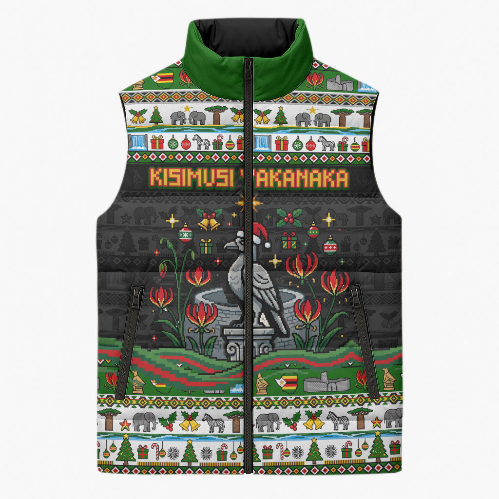 Zimbabwe Christmas Bird Elephant Sleeveless Puffer Jacket Kisimusi ...