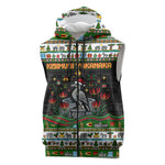 Zimbabwe Christmas Bird Elephant Sleeveless Zip Hoodie Kisimusi Yakanaka - Bird Victoria Falls - Ugly Pixel Art
