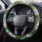 Zimbabwe Christmas Bird Elephant Steering Wheel Cover Kisimusi Yakanaka - Bird Victoria Falls - Ugly Pixel Art
