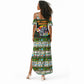 Zimbabwe Christmas Bird Elephant Summer Maxi Dress Kisimusi Yakanaka - Bird Victoria Falls - Ugly Pixel Art