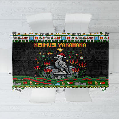 Zimbabwe Christmas Bird Elephant Tablecloth Kisimusi Yakanaka - Bird Victoria Falls - Ugly Pixel Art
