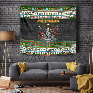 Zimbabwe Christmas Bird Elephant Tapestry Kisimusi Yakanaka - Bird Victoria Falls - Ugly Pixel Art
