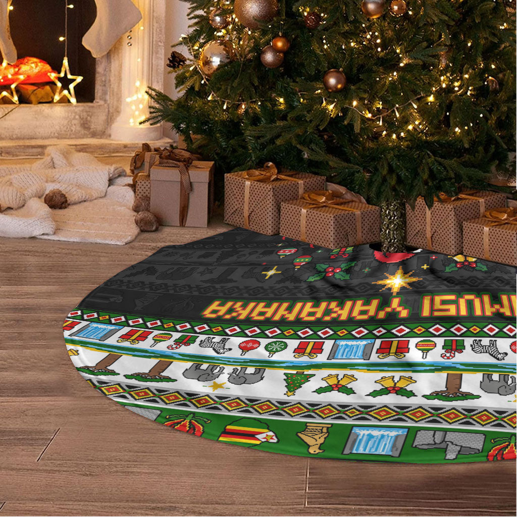 Zimbabwe Christmas Bird Elephant Tree Skirt Kisimusi Yakanaka - Bird Victoria Falls - Ugly Pixel Art