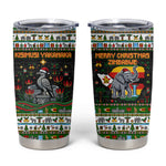 Zimbabwe Christmas Bird Elephant Tumbler Cup Kisimusi Yakanaka - Bird Victoria Falls - Ugly Pixel Art
