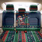 Nigeria Christmas Naija Santa Back Car Seat Cover Zuma Rock Eagle Ugly Xmas Pixel Art