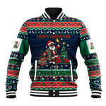 Nigeria Christmas Naija Santa Baseball Jacket Zuma Rock Eagle Ugly Xmas Pixel Art