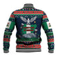 Nigeria Christmas Naija Santa Baseball Jacket Zuma Rock Eagle Ugly Xmas Pixel Art