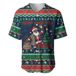 Nigeria Christmas Naija Santa Baseball Jersey Zuma Rock Eagle Ugly Xmas Pixel Art