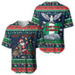 Nigeria Christmas Naija Santa Baseball Jersey Zuma Rock Eagle Ugly Xmas Pixel Art