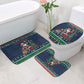 Nigeria Christmas Naija Santa Bathroom Set Zuma Rock Eagle Ugly Xmas Pixel Art