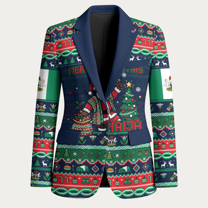 Nigeria Christmas Naija Santa Blazer Zuma Rock Eagle Ugly Xmas Pixel Art