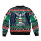 Nigeria Christmas Naija Santa Bomber Jacket Zuma Rock Eagle Ugly Xmas Pixel Art