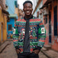 Nigeria Christmas Naija Santa Bomber Jacket Zuma Rock Eagle Ugly Xmas Pixel Art