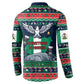 Nigeria Christmas Naija Santa Button Sweatshirt Zuma Rock Eagle Ugly Xmas Pixel Art